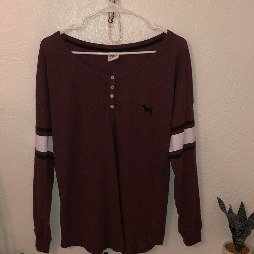 maroon long sleeve from pink